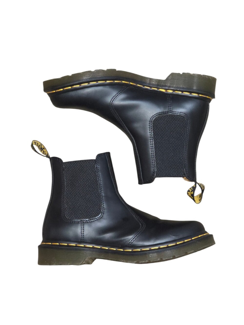 Dr. Martens 2976 Chelsea Boots Women Size 8 Black Classic Leather Pull On Unisex
